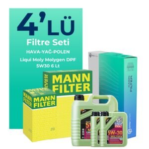 MANN Fiat Ducato 2.2 Dizel Filtre Bakım Seti Liqui Moly Motor Yağlı (2006-2012) 4 Lü