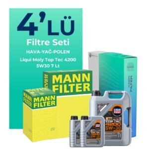 MANN Fiat Ducato 2.3 Dizel Filtre Bakım Seti Liqui Moly Motor Yağlı (2006-2014) 4 Lü