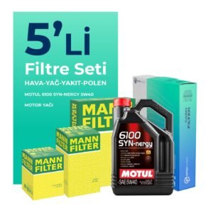 MANN Fiat Idea 1.3 Dizel Filtre Bakım Seti Motul Motor Yağlı (2004-2010) 5 Li