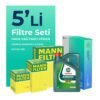 MANN Fiat Punto Evo 1.3 Dizel Filtre Bakım Seti Castrol Motor Yağlı EURO 4 (2008-2015) 5 Li