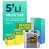 MANN Fiat Punto Evo 1.3 Dizel Filtre Bakım Seti Liqui Moly Motor Yağlı EURO 5 (2008-2015) 5 Li
