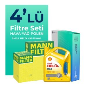 MANN Fiat Siena 1.2 Benzinli Filtre Bakım Seti Shell Motor Yağlı (2000-2012) 4 Lü