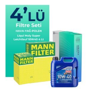 MANN Fiat Stilo 1.6 Filtre Bakım Seti Liqui Moly Motor Yağlı (2001-2008) 4 Lü