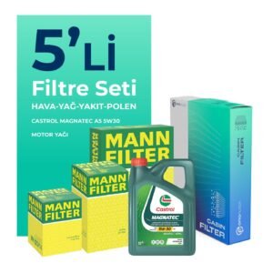 MANN Ford B-MAX 1.6 Dizel Filtre Bakım Seti Castrol Motor Yağlı (2012-2017) 5 Li