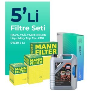 MANN Ford C-MAX 1.5 Dizel Filtre Bakım Seti Liqui Moly Motor Yağlı (2015-2019) 5 Li