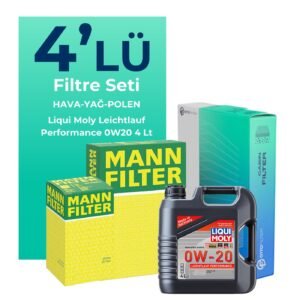 MANN Ford Focus 1.5 Benzin Filtre Bakım Seti Liqui Moly Motor Yağlı (2018-2024) 4 Lü