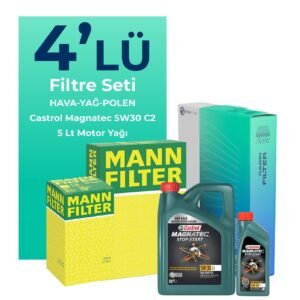 MANN Hyundai Accent Blue 1.6 Dizel Filtre Bakım Seti Castrol Motor Yağlı (2011-2019) 4 Lü