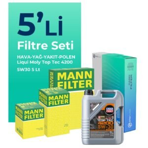 MANN Hyundai Accent Era 1.5 Dizel Filtre Bakım Seti Liqui Moly Motor Yağlı (2006-2012) 5 Li