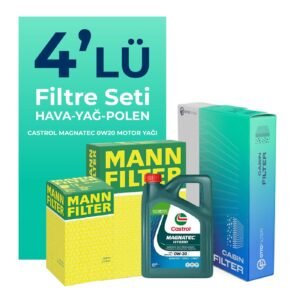 MANN Hyundai i10 1.2 Benzin Filtre Bakım Seti Castrol Motor Yağlı (2020-2024) 4 Lü