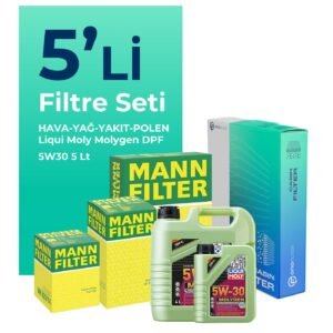 MANN Hyundai i20 1.4 Dizel Filtre Bakım Seti Liqui Moly Motor Yağlı (2009-2014) 5 Li