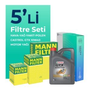 MANN Jeep Grand Cherokee 2.7 Dizel Filtre Bakım Seti Castrol Motor Yağlı (1998-2006) 5 Li