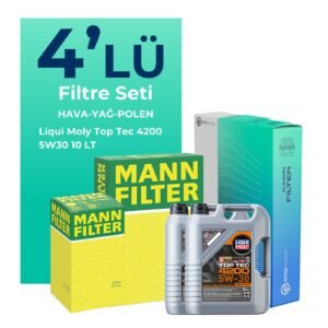 MANN Jeep Grand Cherokee 3.0 Dizel Filtre Bakım Seti Liqui Moly Motor Yağlı (2005-2011) 4 Lü