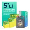 MANN Jeep Grand Cherokee 3.1 Dizel Filtre Bakım Seti Castrol Motor Yağlı (1999-2002) 5 Li