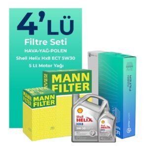 MANN Kia Soul 1.6 Dizel Filtre Bakım Seti Shell Motor Yağlı (2015-2018) 4 Lü
