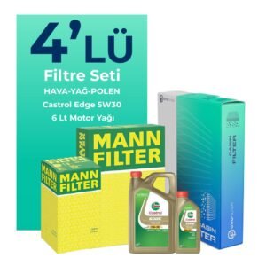 MANN Mercedes CLA180 Dizel Filtre Bakım Seti Castrol Motor Yağlı (2019-2022) 4 Lü