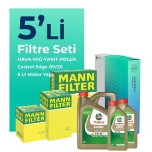 MANN Mercedes E220 Dizel Filtre Bakım Seti Castrol Motor Yağlı (2023-2025) 5 Li