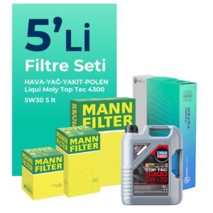 MANN Mercedes GLA180 Dizel Filtre Bakım Seti Liqui Moly Motor Yağlı (2014-2018) 5 Li
