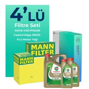 MANN Mercedes GLC220 Dizel Filtre Bakım Seti Castrol Motor Yağlı (2023-2025) 4 Lü