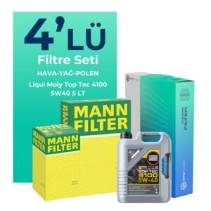 MANN Nissan Qashqai 1.2 Benzin Filtre Bakım Seti Liqui Moly Motor Yağlı (2014-2019) 4 Lü