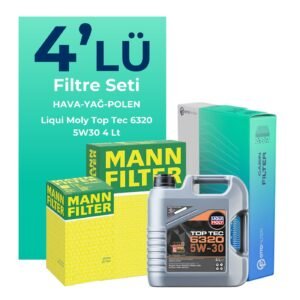 MANN Opel Crossland 1.2 Turbo Benzinli Filtre Bakım Seti Liqui Moly Motor Yağlı (2017-2024) 4 Lü