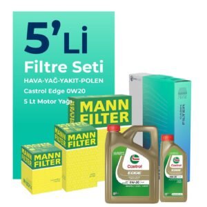 MANN Opel Insignia 1.5 Dizel Filtre Bakım Seti Castrol Motor Yağlı (2018-2023) 5 Li