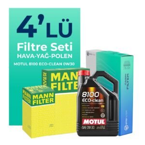 MANN Peugeot 301 1.6 Benzin Vti Filtre Bakım Seti Motul Motor Yağlı (2012-2016) 4 Lü