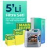 MANN Peugeot 5008 1.5 Dizel Filtre Bakım Seti Liqui Moly Motor Yağlı (2018-2024) 5 Li