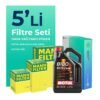 MANN Peugeot 5008 1.6 BlueHDi Dizel Filtre Bakım Seti Motul Motor Yağlı (2016-2019) 5 Li