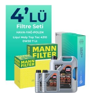 MANN Peugeot Boxer 2.2 Dizel BLUEHDi Filtre Bakım Seti Liqui Moly Motor Yağlı (2019-2024) 4 Lü