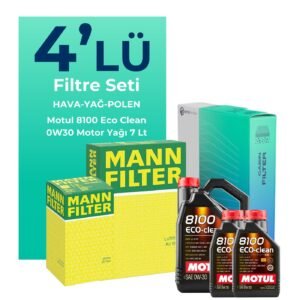MANN Peugeot Boxer 2.2 Dizel BLUEHDi Filtre Bakım Seti Motul Motor Yağlı (2019-2024) 4 Lü