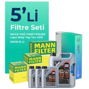 MANN Peugeot Expert 2.0 Dizel Filtre Bakım Seti Liqui Moly Motor Yağlı (2017-2024) 5 Li
