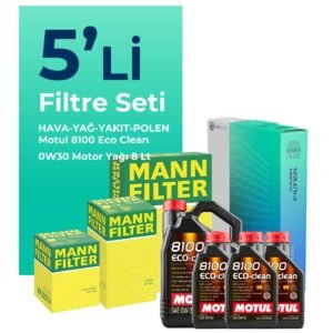 MANN Peugeot Expert 2.0 Dizel Filtre Bakım Seti Motul Motor Yağlı (2017-2024) 5 Li