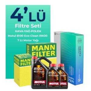 MANN Range Rover Sport 2.0 Benzinli Filtre Bakım Seti Motul Motor Yağlı (2017-2023) 4 Lü