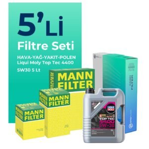 MANN Renault Captur 1.5 Dizel Filtre Bakım Seti Liqui Moly Motor Yağlı (2013-2019) 5 Li