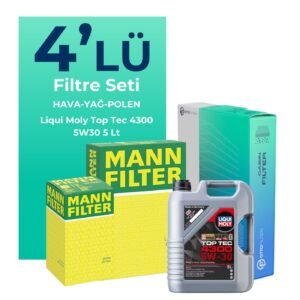MANN Renault Clio 1.0 Benzin SCe Filtre Bakım Seti Liqui Moly Motor Yağlı (2019-2024) 4 Lü