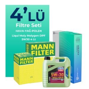 MANN Toyota Avensis 1.8 Benzin Filtre Bakım Seti Liqui Moly Motor Yağlı (2009-2018) 4 Lü