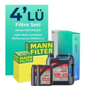 MANN Volkswagen Caddy 2.0 Dizel Filtre Bakım Seti Liqui Moly Motor Yağlı (2020-2025) 4 Lü