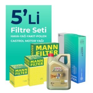 MANN Volkswagen CC 2.0 Dizel Filtre Bakım Seti Castrol Motor Yağlı (2013-2015) 5 Li