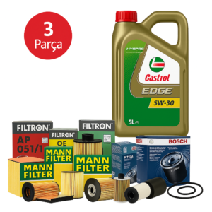 Fiat Doblo 1.6 Dizel 120 Hp 95 Hp (2015-2021) Castrol Motor Yağlı Filtre Bakım Seti 3 Parça Set
