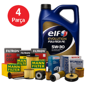 Fiat Doblo 1.4 Benzin (2001-2010) Elf 5W-30 5 Litre Motor Yağlı Filtre Bakım Seti 4 Parça Set