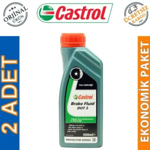 Castrol Brake Fluid DOT 3 500 ML Fren Hidrolik Yağı (2 Adet)