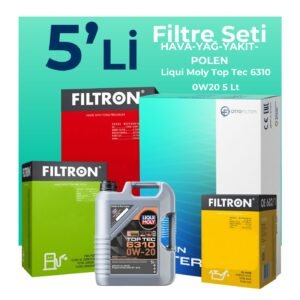 Filtron Alfa Romeo Tonale 1.6 Dizel Filtre Bakım Seti Liqui Moly Motor Yağlı (2022-2024) 5 Li