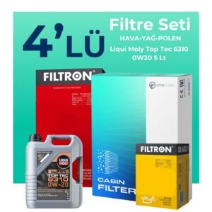 Filtron Fiat Egea 1.3 Dizel Filtre Bakım Seti Liqui Moly Motor Yağlı (2019-2023) 4 Lü