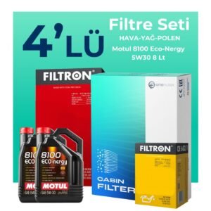 Filtron Mercedes E350 Benzin Filtre Bakım Seti Motul Motor Yağlı (2005-2009) 4 Lü