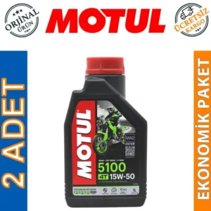 Motul 5100 15W50 4T 1 Lt 4 Zamanlı Motosiklet Yağı (2 Adet)