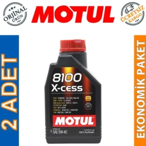 Motul 8100 X-Cess 5W40 1 Lt Tam Sentetik Motor Yağı (2 Adet)