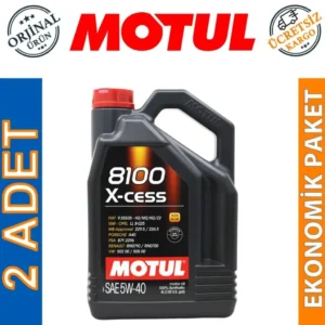 Motul 8100 X-Cess 5W40 4 Lt Tam Sentetik Motor Yağı (2 Adet)
