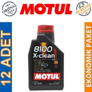 Motul 8100 X-Clean 5W40 1 Lt Tam Sentetik Motor Yağı (12 Adet)