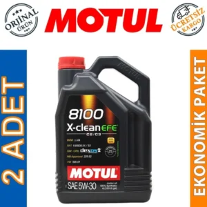 Motul 8100 X-Clean EFE 5W30 4 Lt Tam Sentetik Motor Yağı (2 Adet)