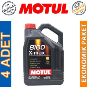 Motul 8100 X-Max 0W40 5 Lt Tam Sentetik Motor Yağı (4 Adet)